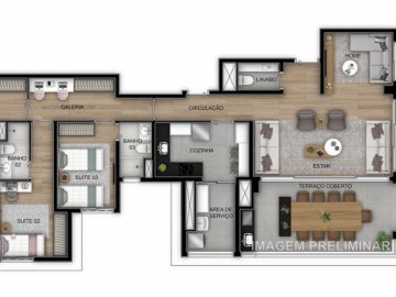 Planta 204 m penthouse