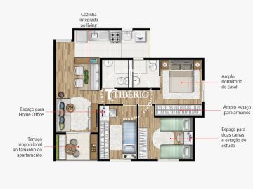 Planta 60 m 3 dorms